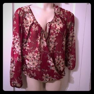 Charlotte Russe split sleeve blouse